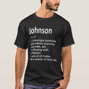 ジョンソンパーソナライズされた定義名おもしろいBirthda Tシャツ