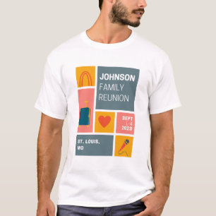 ジョンソンファミリー懇親会ブロックデザイン Tシャツ