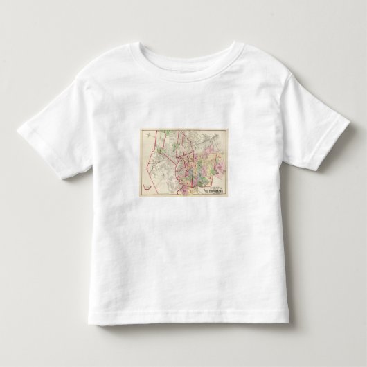 ジョンソンロードアイランドの地図 トドラーTシャツ (正面)