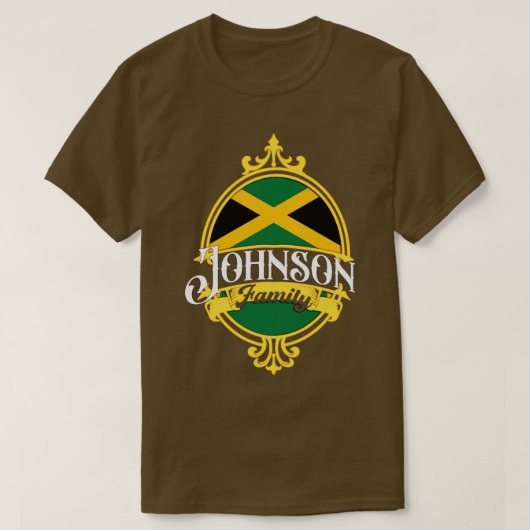 ジョンソン一家 ジャマイカ国旗 Tシャツ (デザイン正面)