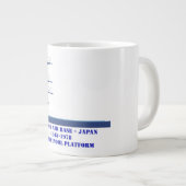 ジョンソン空軍基地日本オイルピックダイビングプラットフォーム ジャンボコーヒーマグカップ (正面右)