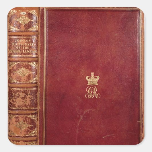 ジョンソン辞書の表紙 スクエアシール (正面)