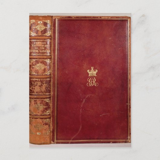 ジョンソン辞書の表紙 ポストカード (正面)