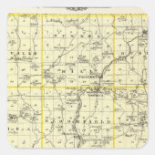 ジョンソン郡とウィーンの地図 スクエアシール (正面)