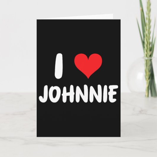 ジョンニーが大好き - ハート カード (正面)