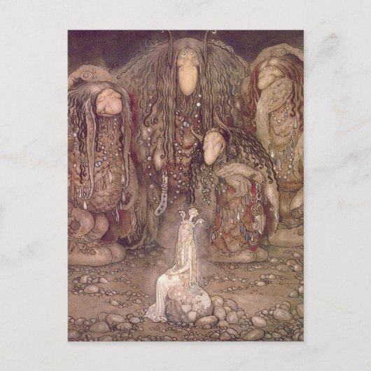 ジョンバウアープリンセスアンドトロルヴィンテージアート ポストカード (正面)