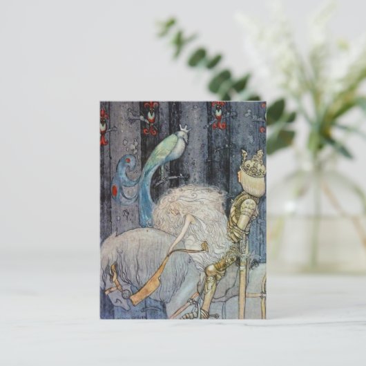 ジョンバウアープリンセスインザフォレストヴィンテージアート ポストカード (スタンド正面)