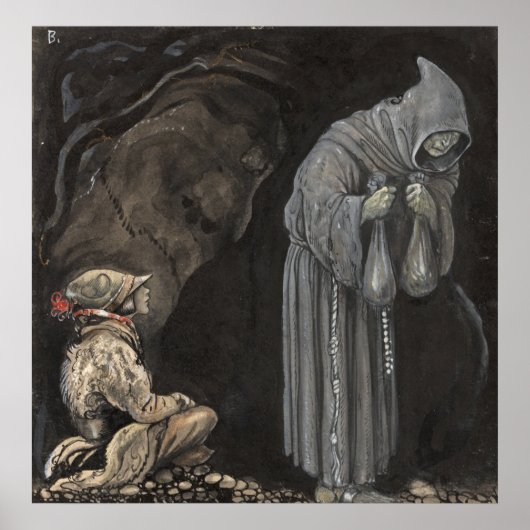 ジョンバウアーヴィンテージ童話アート ポスター (正面)