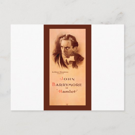 ジョンバリモアインハムレットブロードウェイ1922 ポストカード (正面)