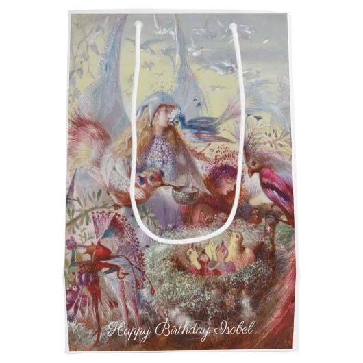 ジョンフィッツジェラルドファンタジーファインアート妖精 ミディアムペーパーバッグ (裏面)