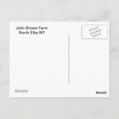 ジョンブラウンファームヒストリックアディロンドック秋の墓 ポストカード (裏面)