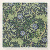 ジョンヘンリーDeが印刷する海藻壁紙のデザイン ガラスコースター (正面)