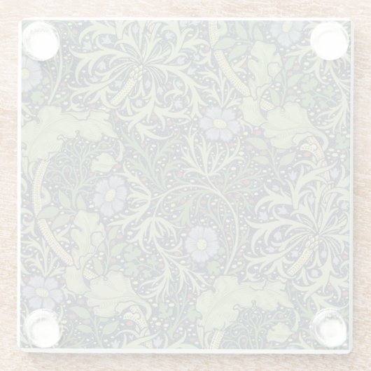 ジョンヘンリーDeが印刷する海藻壁紙のデザイン ガラスコースター (裏面)