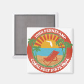 ジョンペンネカンプコーラルリーフ州パーク マグネット (正面/裏面)