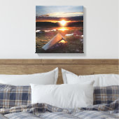 ジョンミュアトレイルキャンプサンライズ – シエラネバダ キャンバスプリント (インサイチュ (寝室))