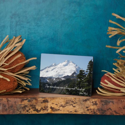 ジョンミュア引用文マウンテンフォト フォトプラーク (側面)