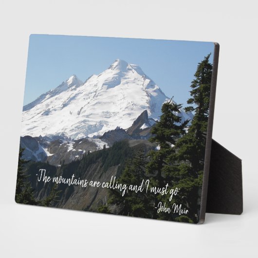 ジョンミュア引用文マウンテンフォト フォトプラーク (側面)