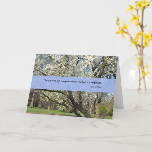 ジョンミュア引用文誕生日カード カード (黄色い花)