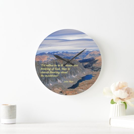 ジョンミュア引用文 ラージ壁時計 (ホーム)