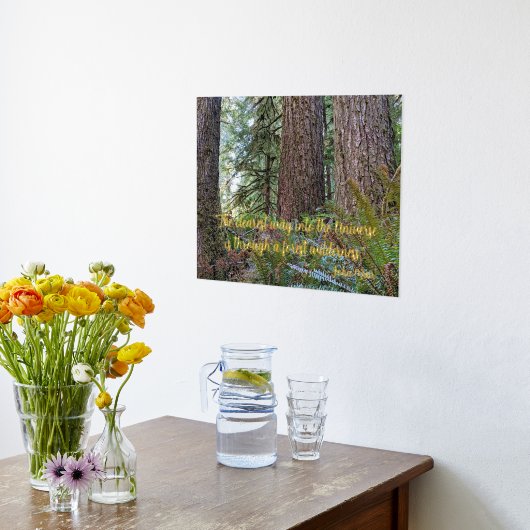 ジョンミュア自然引用文フォレストワイルダネス 箔ポスター (レイダウン (キッチン))