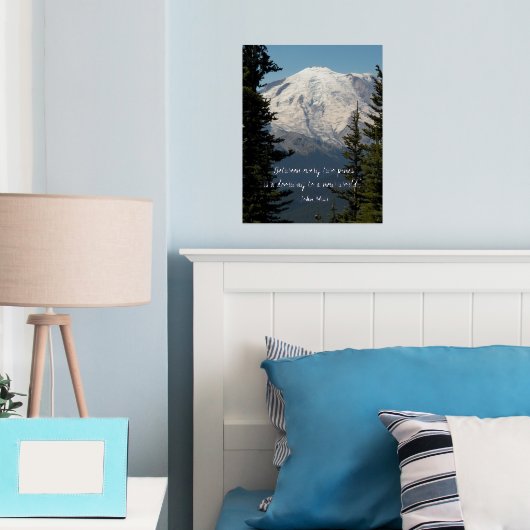 ジョンミュア自然引用文名勝山レイニエ 箔ポスター (インサイチュ (寝室))