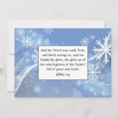 ジョンライトブルー雪お洒落片の福音 シーズンカード (正面)