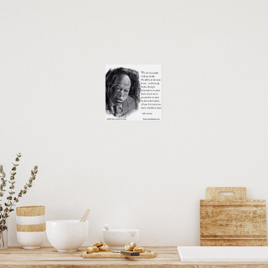 ジョンルイス&引用文ビューティフルポートレート ポスター (キッチン)