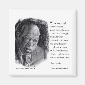 ジョンルイス&引用文ビューティフルポートレート マグネット