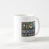 ジョンロジャースの白のマグ コーヒーマグカップ (正面右)