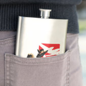 「ジョンロス: アメリカの」ピンナップの女の子のフラスコ フラスク (インサイチュ)