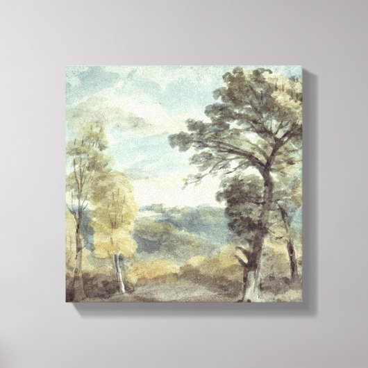 ジョン巡査 | Landscape with Trees and a Distan キャンバスプリント (正面)
