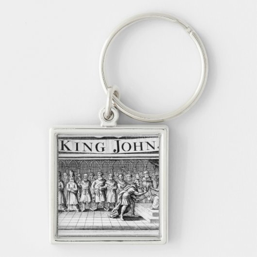 ジョン王は彼の王冠を手渡します キーホルダー (正面)