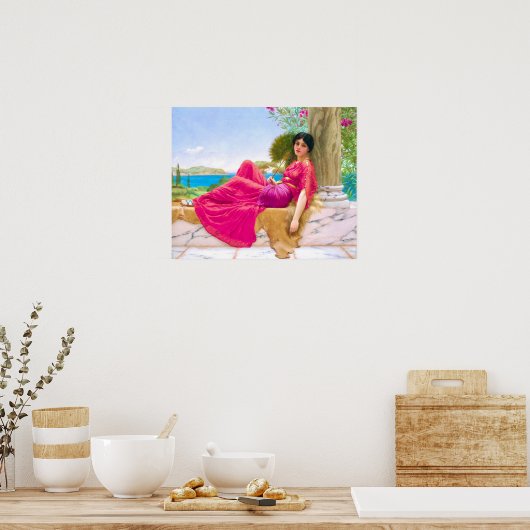 ジョン素晴らし・ウィリアム・ゴッドワードによる明るい赤紫色の女性 ポスター (キッチン)