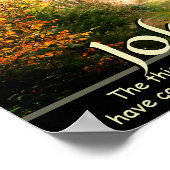 ジョン10:10聖なる書物、 経典、秋の森のパス。 ポスター (角)