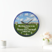 ジョン10:27私の羊 ラージ壁時計 (ホーム)