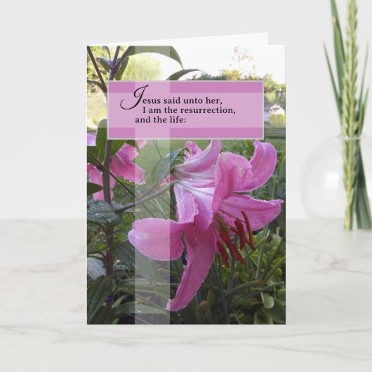 ジョン11 幸福の復活祭 イースター 十字架 カード (正面)