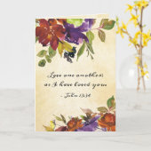 ジョン13:34愛し合う カード (黄色い花)