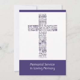 ジョン14紫記念祭の聖書の詩 招待状