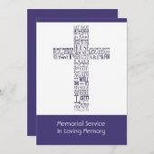 ジョン14紫記念祭の聖書の詩 招待状 (正面/裏面)