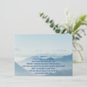 ジョン14:1:3聖なる書物、 経典お祝いオブライフマウンテン 招待状 (スタンド正面)