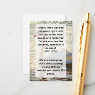 ジョン14:27平離れ和私は平与え和 エンクロージャーカード