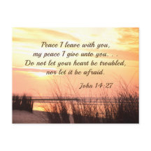 ジョン14:27離れ,海の夕日