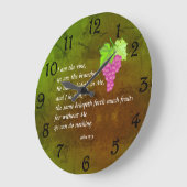 ジョン15:5    ラージ壁時計 (傾斜)