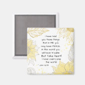 ジョン16:33ハート!僕は世の中を越えた マグネット (正面/裏面)