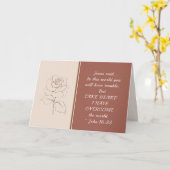 ジョン16:33ハート!私は世界を乗り越えた カード (黄色い花)