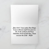 ジョン16:33勇気付けられるカード カード (内部)