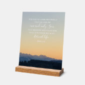 ジョン3:16カスタム文字 | スイスアルプスオリジナル写真 アクリルサイン (傾斜)