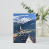 ジョン3:16カスタム文字 | スイスアルプスオリジナル写真 ポストカード (スタンド正面)