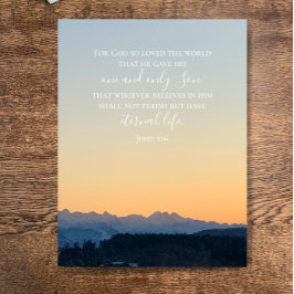 ジョン3:16カスタム文字 | スイスアルプスオリジナル写真 ポストカード