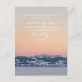 ジョン3:16カスタム文字 | スイスアルプスオリジナル写真 ポストカード (正面)